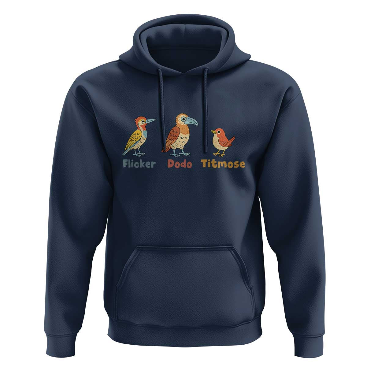 Flicker Dodo Titmouse Subtle FDT Hoodie Funny Bird Lover Nature