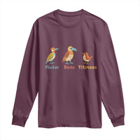 Flicker Dodo Titmouse Subtle FDT Long Sleeve Shirt Funny Bird Lover Nature