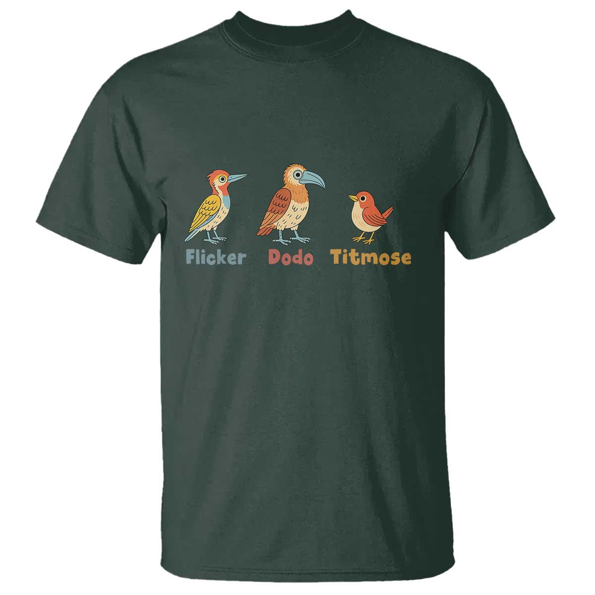 Flicker Dodo Titmouse Subtle FDT T Shirt Funny Bird Lover Nature