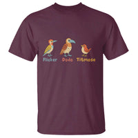 Flicker Dodo Titmouse Subtle FDT T Shirt Funny Bird Lover Nature