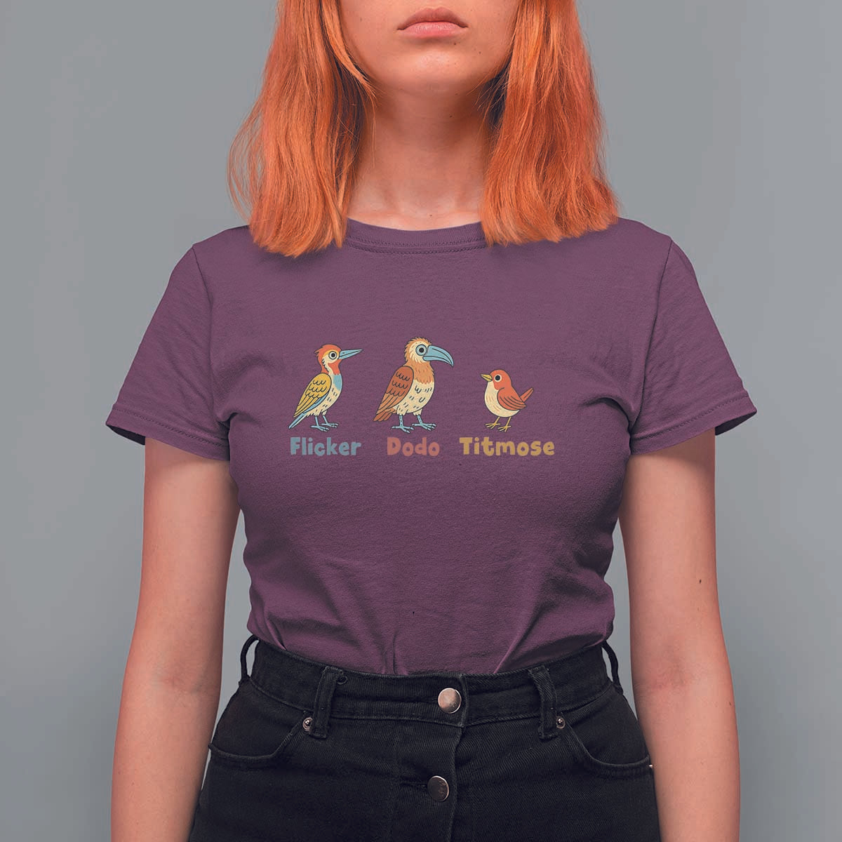 Flicker Dodo Titmouse Subtle FDT T Shirt For Women Funny Bird Lover Nature