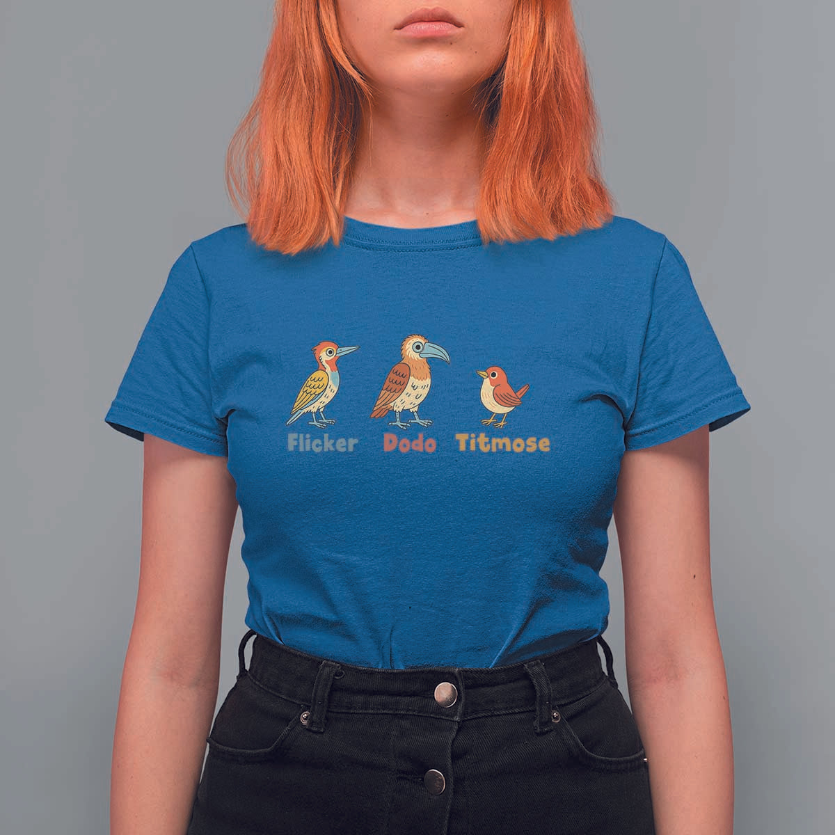 Flicker Dodo Titmouse Subtle FDT T Shirt For Women Funny Bird Lover Nature