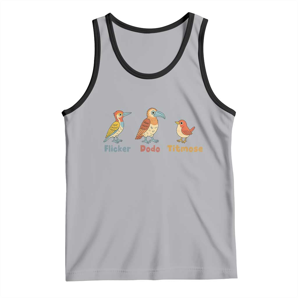 Flicker Dodo Titmouse Subtle FDT Tank Top Funny Bird Lover Nature