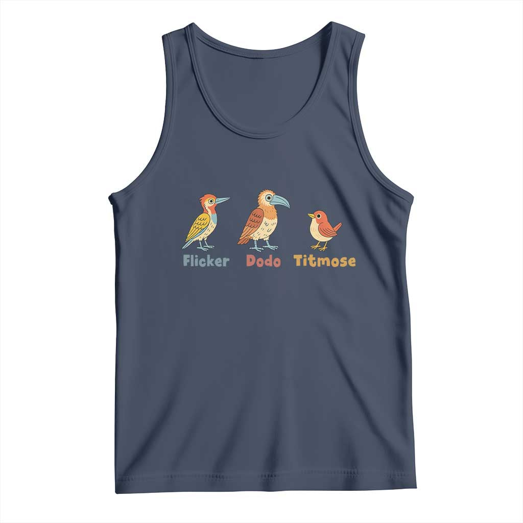 Flicker Dodo Titmouse Subtle FDT Tank Top Funny Bird Lover Nature