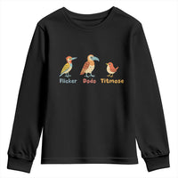 Flicker Dodo Titmouse Subtle FDT Youth Sweatshirt Funny Bird Lover Nature