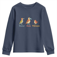 Flicker Dodo Titmouse Subtle FDT Youth Sweatshirt Funny Bird Lover Nature