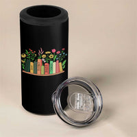 Subtle FDT 8647 4 in 1 Can Cooler Tumbler Foxtrots Deltas Tangos Book Lovers Flower