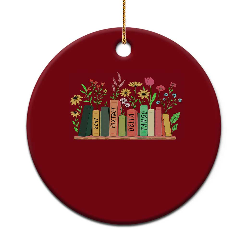 Subtle FDT 8647 Ceramic Ornament Foxtrots Deltas Tangos Book Lovers Flower - Wonder Print Shop