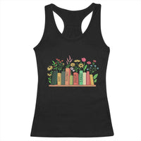 Subtle FDT 8647 Racerback Tank Top Foxtrots Deltas Tangos Book Lovers Flower