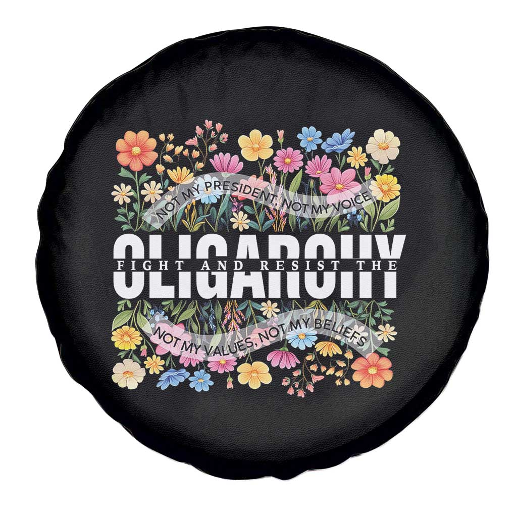 Not My President Subtle Floral Spare Tire Cover Not My Voice Values Beliefs