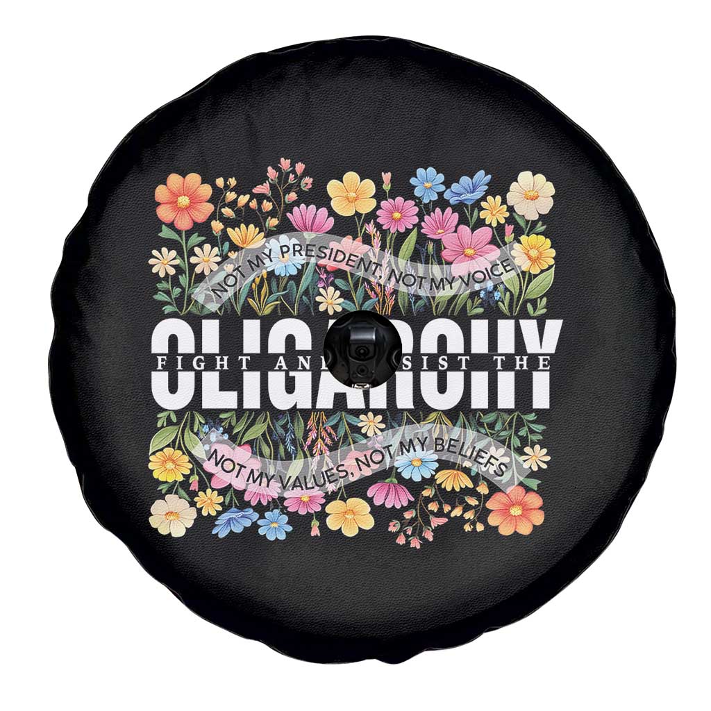 Not My President Subtle Floral Spare Tire Cover Not My Voice Values Beliefs