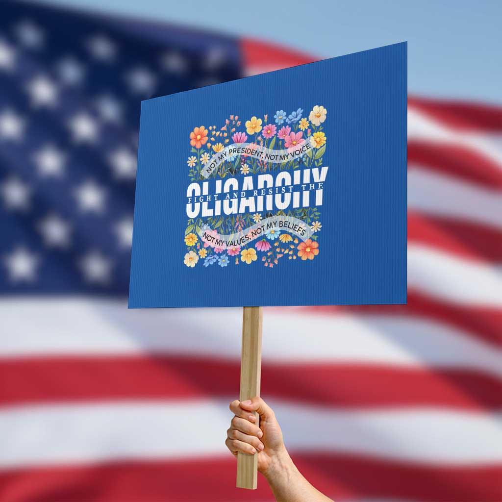 Not My President Subtle Floral Protest Sign Not My Voice Values Beliefs - Wonder Print Shop