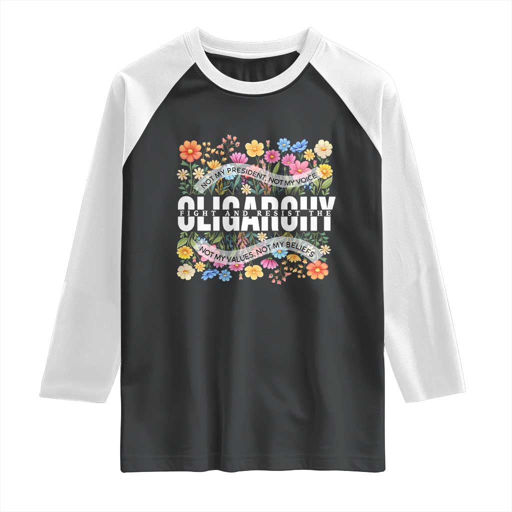 Not My President Subtle Floral Raglan Shirt Not My Voice Values Beliefs