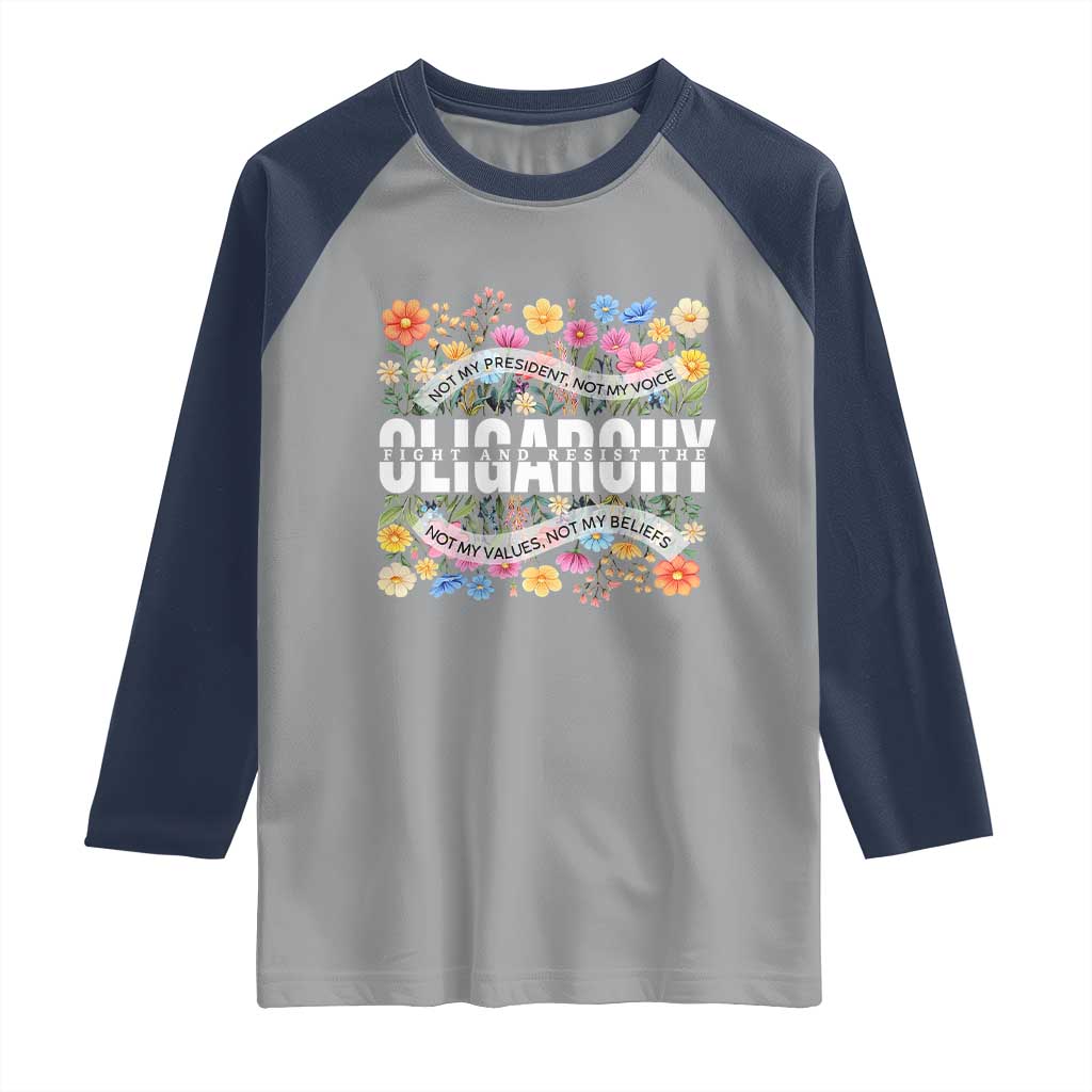 Not My President Subtle Floral Raglan Shirt Not My Voice Values Beliefs