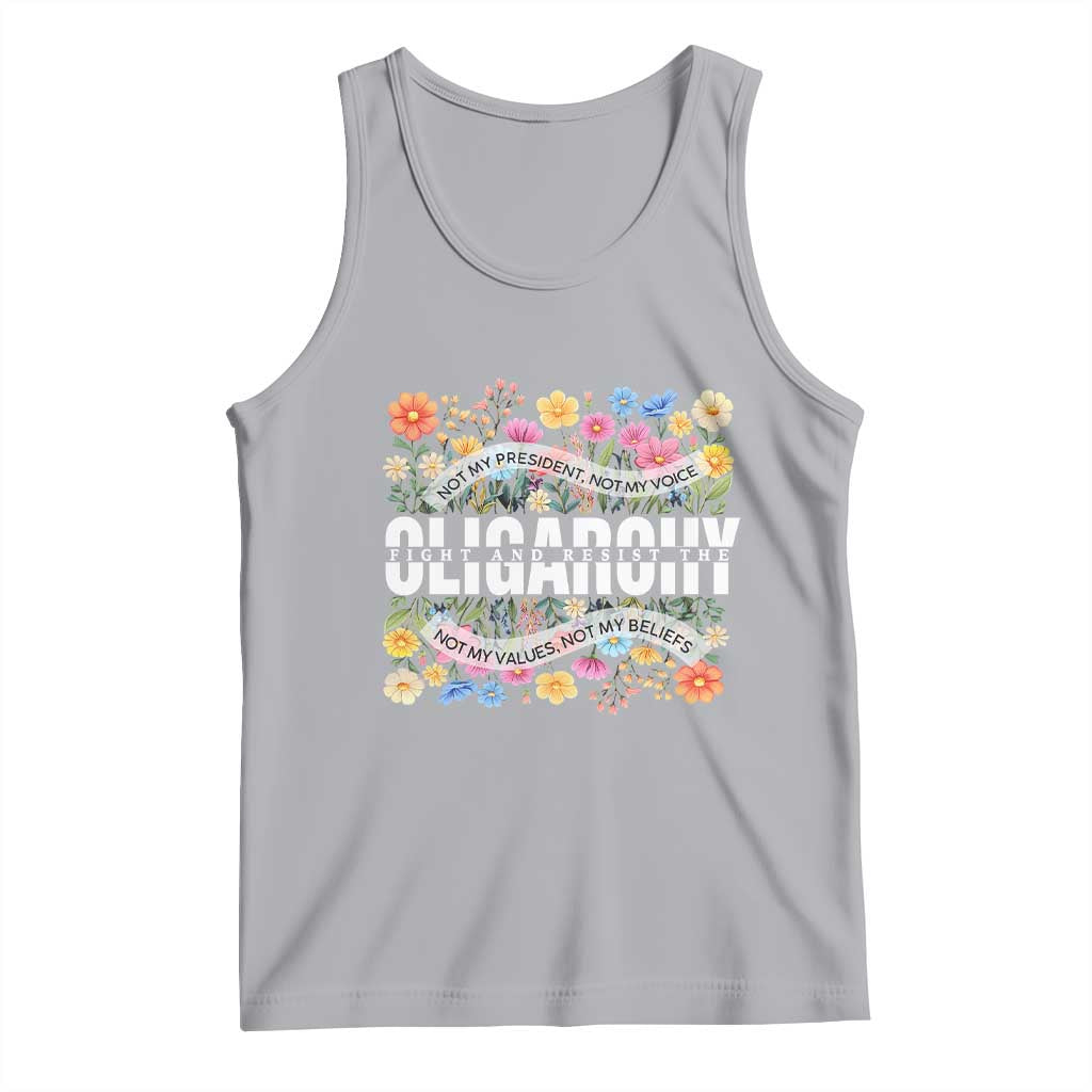 Not My President Subtle Floral Tank Top Not My Voice Values Beliefs