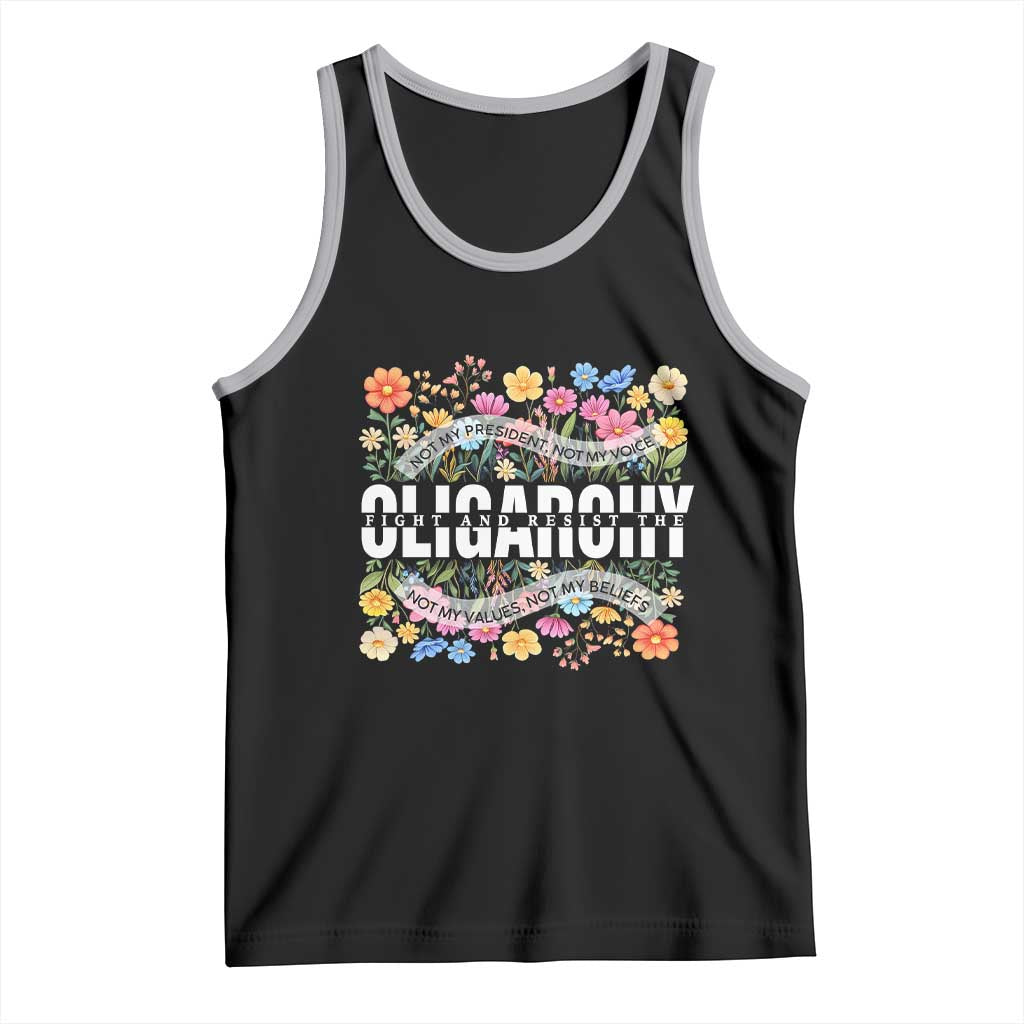 Not My President Subtle Floral Tank Top Not My Voice Values Beliefs
