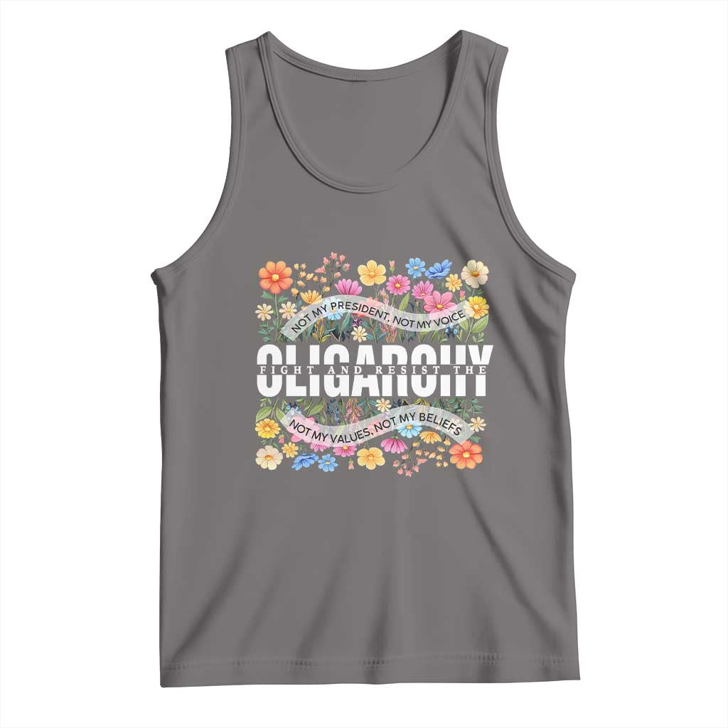 Not My President Subtle Floral Tank Top Not My Voice Values Beliefs