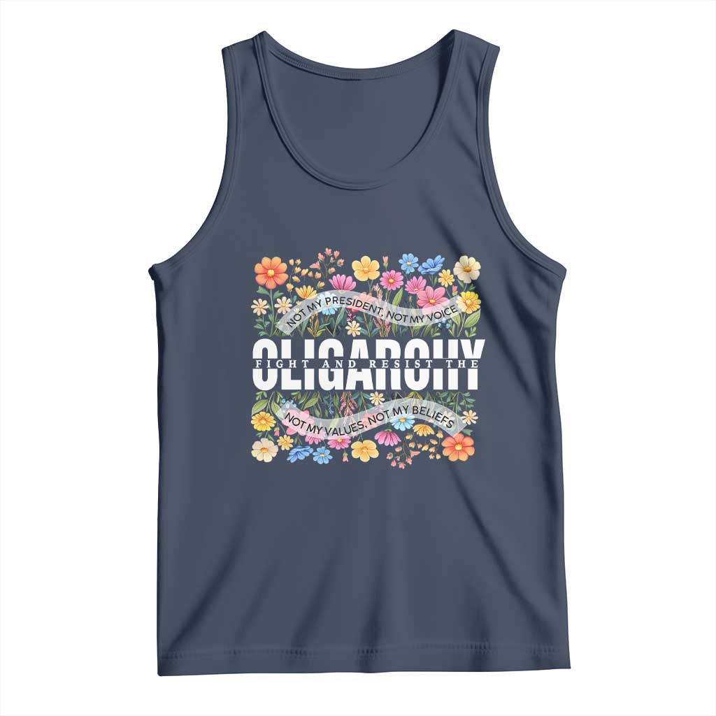 Not My President Subtle Floral Tank Top Not My Voice Values Beliefs
