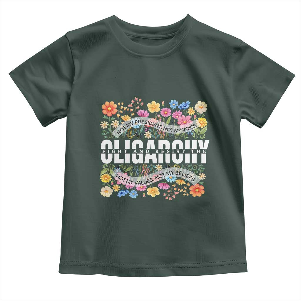 Not My President Subtle Floral Toddler T Shirt Not My Voice Values Beliefs