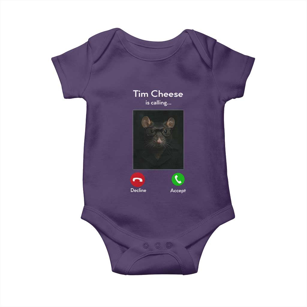 Tim Cheese Is Calling Baby Onesie Funny Decline Or Accept Meme