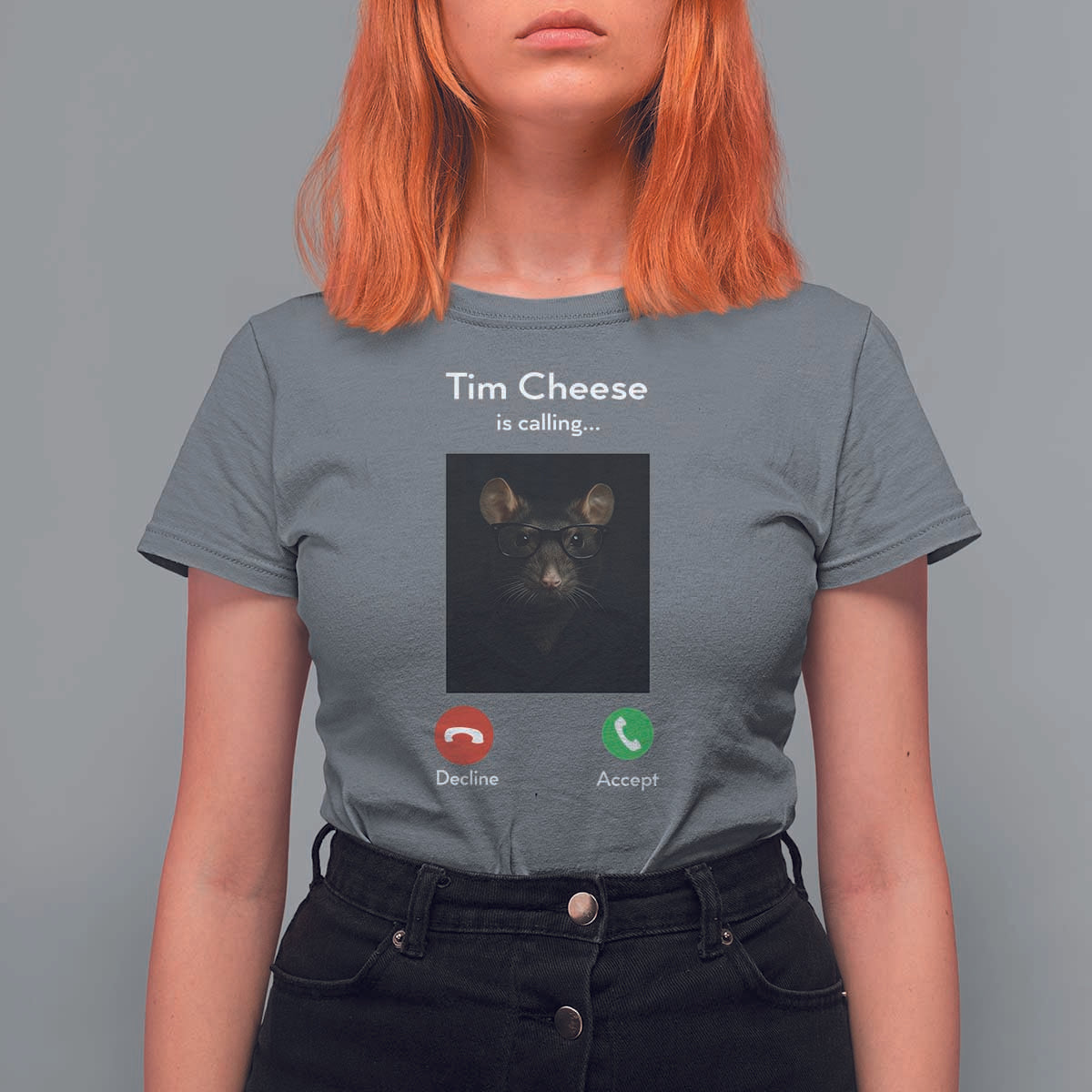 Tim Cheese Is Calling T Shirt For Women Funny Decline Or Accept Meme