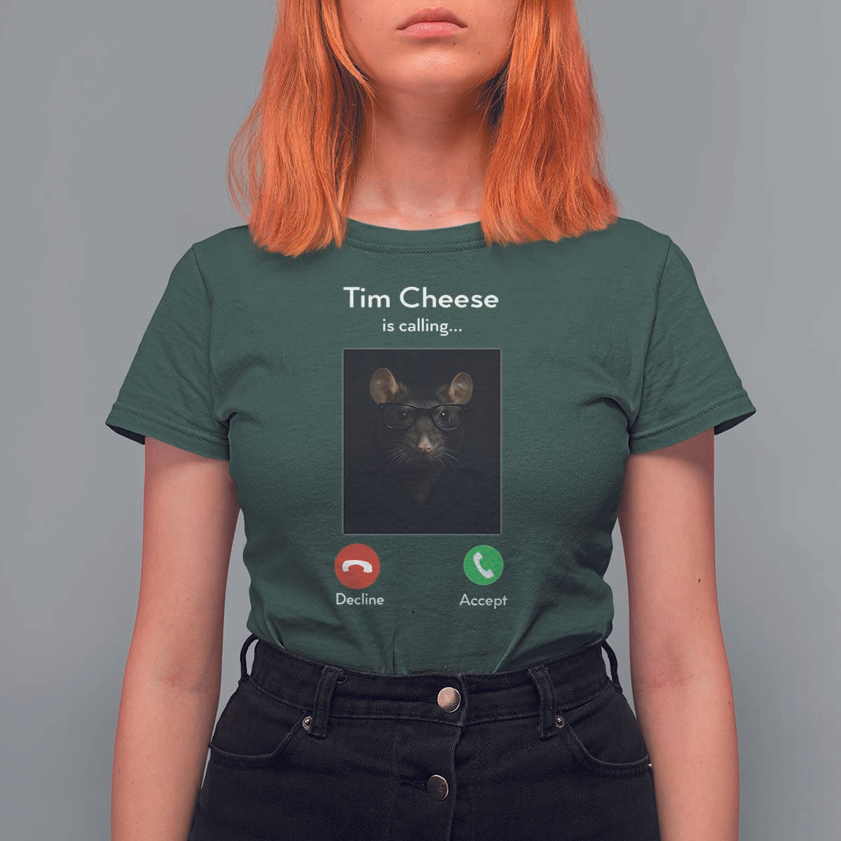 Tim Cheese Is Calling T Shirt For Women Funny Decline Or Accept Meme