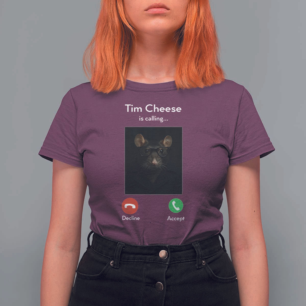 Tim Cheese Is Calling T Shirt For Women Funny Decline Or Accept Meme