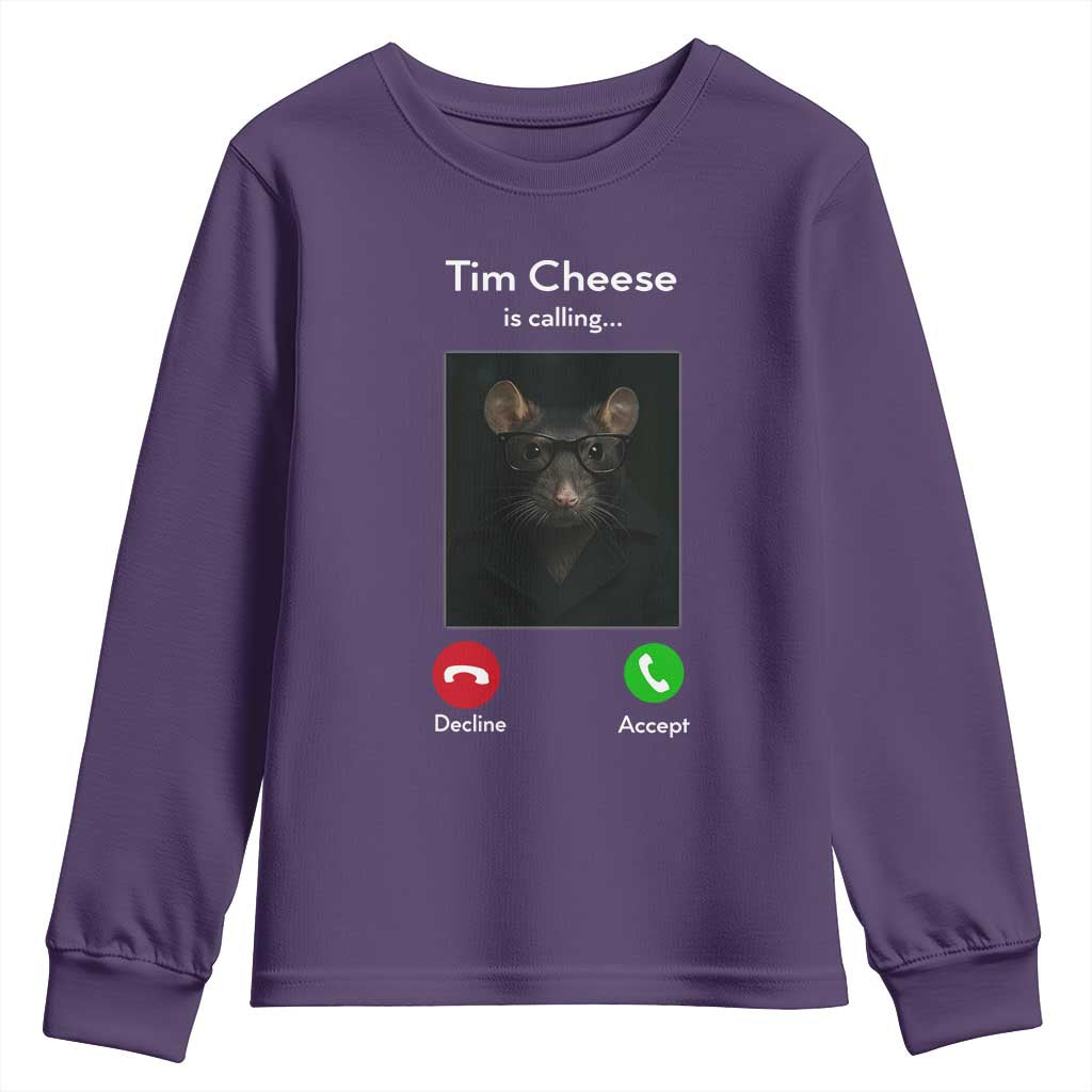 Tim Cheese Is Calling Youth Sweatshirt Funny Decline Or Accept Meme