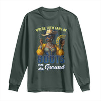 Melanin Cowgirls Linedance Long Sleeve Shirt Where Them Fans At Boots On Da Ground