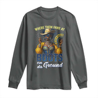 Melanin Cowgirls Linedance Long Sleeve Shirt Where Them Fans At Boots On Da Ground