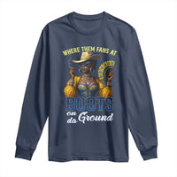 Melanin Cowgirls Linedance Long Sleeve Shirt Where Them Fans At Boots On Da Ground