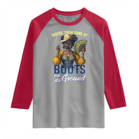 Melanin Cowgirls Linedance Raglan Shirt Where Them Fans At Boots On Da Ground