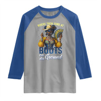 Melanin Cowgirls Linedance Raglan Shirt Where Them Fans At Boots On Da Ground