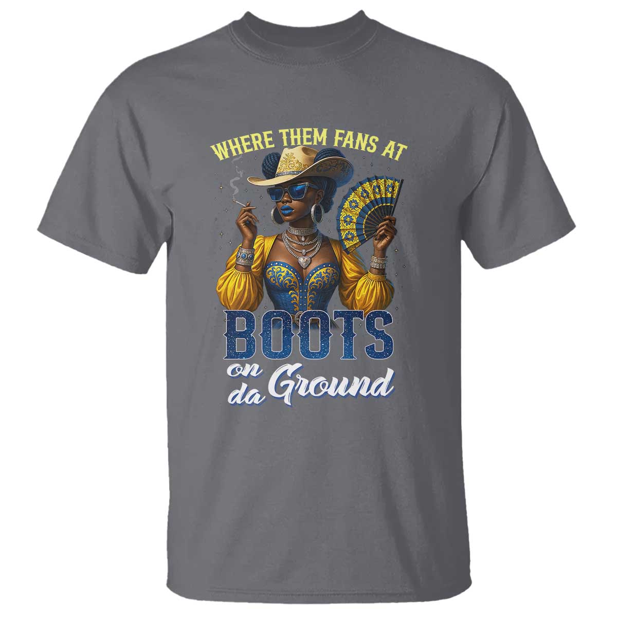 Melanin Cowgirl Linedance T Shirt Where Them Fans At Boots On Da Ground