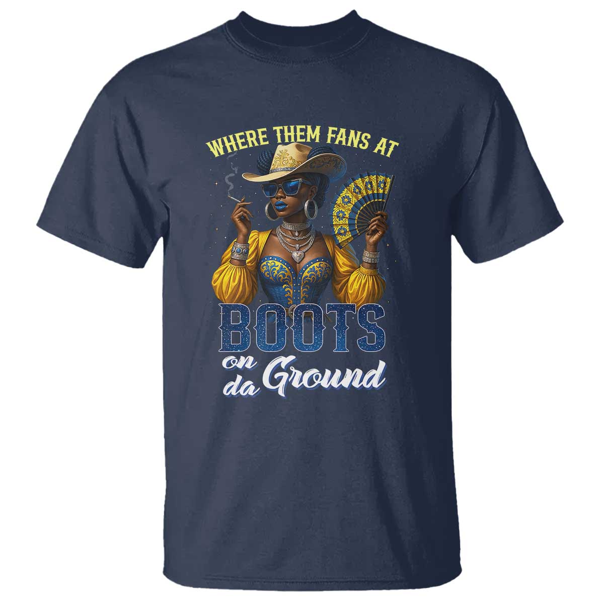 Melanin Cowgirl Linedance T Shirt Where Them Fans At Boots On Da Ground