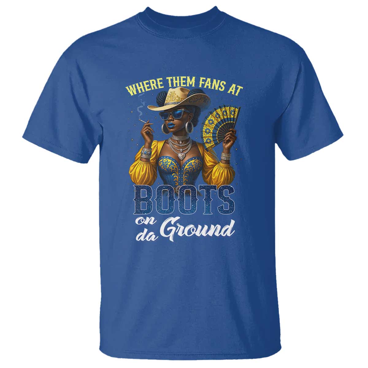 Melanin Cowgirl Linedance T Shirt Where Them Fans At Boots On Da Ground