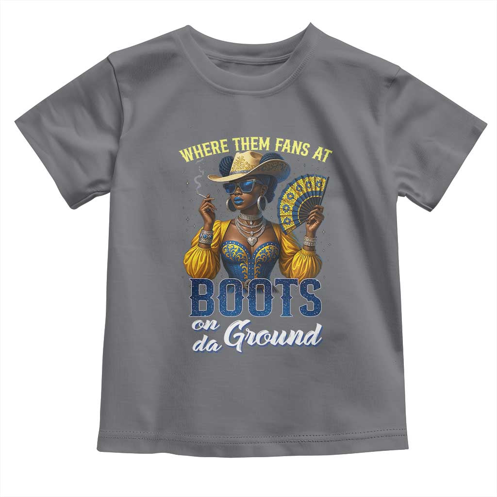 Melanin Cowgirls Linedance Toddler T Shirt Where Them Fans At Boots On Da Ground