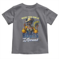 Melanin Cowgirls Linedance Toddler T Shirt Where Them Fans At Boots On Da Ground