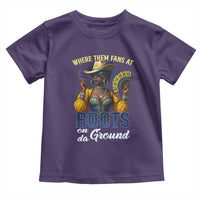 Melanin Cowgirls Linedance Toddler T Shirt Where Them Fans At Boots On Da Ground