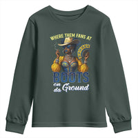 Melanin Cowgirls Linedance Youth Sweatshirt Where Them Fans At Boots On Da Ground