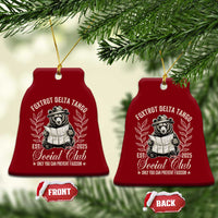 Foxtrot Delta Tango FDT Social Club Ceramic Ornament Only You Can Prevent Fascism Retro Bear - Wonder Print Shop