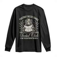 Foxtrot Delta Tango FDT Social Club Long Sleeve Shirt Only You Can Prevent Fascism Retro Bear