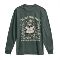 Foxtrot Delta Tango FDT Social Club Long Sleeve Shirt Only You Can Prevent Fascism Retro Bear