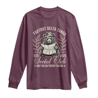 Foxtrot Delta Tango FDT Social Club Long Sleeve Shirt Only You Can Prevent Fascism Retro Bear