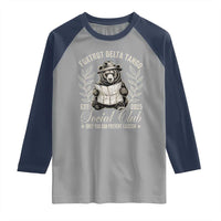 Foxtrot Delta Tango FDT Social Club Raglan Shirt Only You Can Prevent Fascism Retro Bear