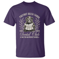 Foxtrot Delta Tango FDT Social Club T Shirt Only You Can Prevent Fascism Retro Bear