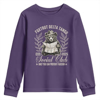 Foxtrot Delta Tango FDT Social Club Youth Sweatshirt Only You Can Prevent Fascism Retro Bear