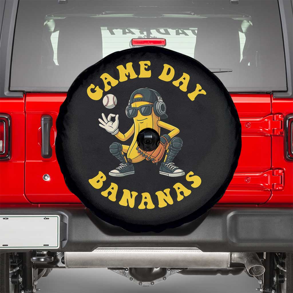 Cute Bananas Graphic Spare Tire Cover Game Day Cool Catcher Baseball Lover
