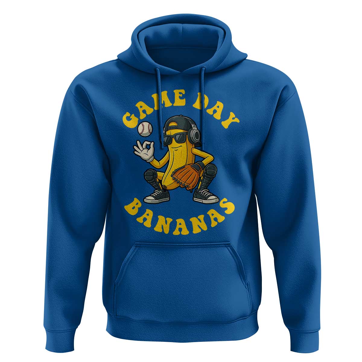 Cute Bananas Graphic Hoodie Game Day Cool Catcher Baseball Lover
