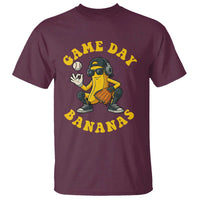 Cute Bananas Graphic T Shirt Game Day Cool Catcher Baseball Lover